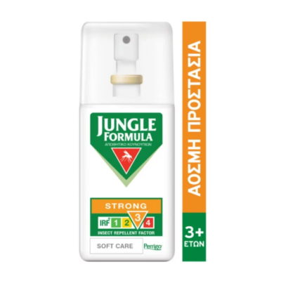 Jungle Formula Strong Soft Care Αντικουνουπικό Σπρέι με Άοσμη προστασία 75ml