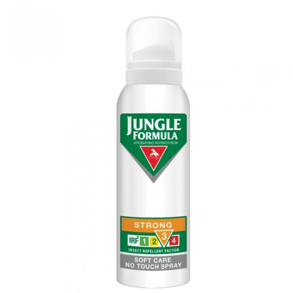 Jungle Formula Strong Soft Care Απωθητικό Κουνουπιών σε Spray Χωρίς Επαφή, 125ml Πρώτες Βοήθειες