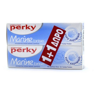 Perky Marine Brise Αποσμητική Κρέμα Μακράς Διάρκειας 25ml (1+1)