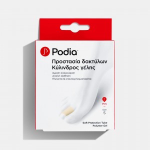 Podia Κύλινδρος Προστασίας Δακτύλων από Γέλη Small 2τμχ Ορθοπεδικά