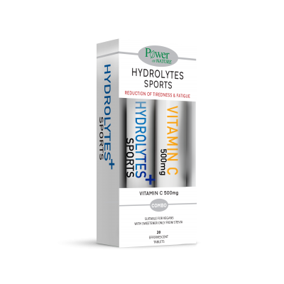 Power Health Hydrolytes Sports + Vitamin C – Ηλεκτρολύτες για Αθλητική Απόδοση & Άμυνα με Δώρο Βιταμίνη C 500mg | 20 Αναβράζοντα Δισκία