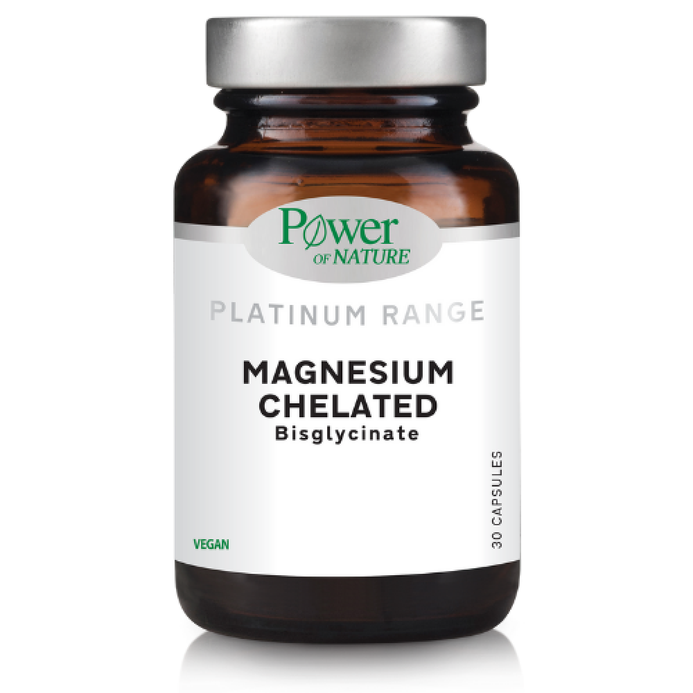 Power Health Magnesium Chelated Bisglycinate – Μαγνήσιο Χηλικής Μορφής Υψηλής Απορρόφησης για Μύες, Νευρικό & Ύπνο | 30 Κάψουλες Συμπληρώματα διατροφής