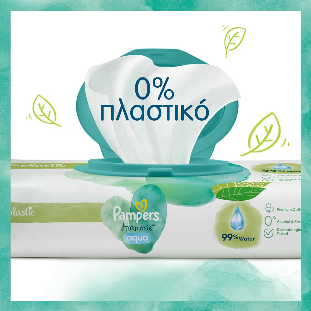 Pampers Promo Harmonie Aqua Baby Wipes 144 Τεμάχια (3x48 Τεμάχια) Εγκυμοσύνη - Λοχεία