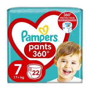 PAMPERS Pants Πάνες Βρακάκι Νο7 17+kg 22τεμ Φροντίδα μωρού