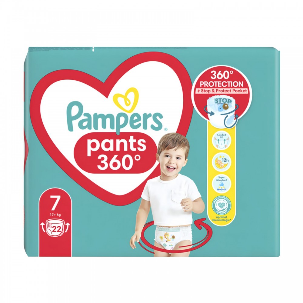 PAMPERS Pants Πάνες Βρακάκι Νο7 17+kg 22τεμ Φροντίδα μωρού