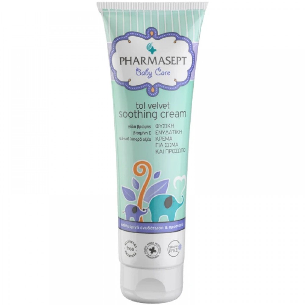 Pharmasept Tol Velvet Baby Soothing Cream 150ml – Καταπραϋντική Κρέμα για Ευαίσθητο & Ερεθισμένο Βρεφικό Δέρμα Φροντίδα μωρού