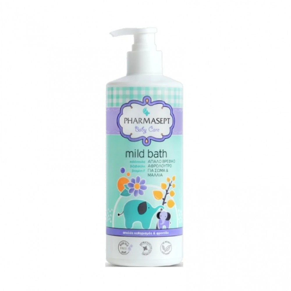 Pharmasept Baby Care Mild Bath 500ml – Απαλό Βρεφικό Αφρόλουτρο για Καθημερινή Χρήση από τη Γέννηση Φροντίδα μωρού