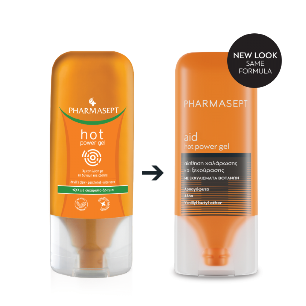 Pharmasept Aid Hot Power Gel 100ml – Θερμαντικό Τζελ Ανακούφισης για Μυϊκούς Πόνους & Καταπονήσεις Πρώτες Βοήθειες