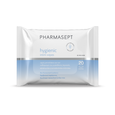 Pharmasept Hygienic Intim Wipes – Υποαλλεργικά Υγρά Μαντηλάκια για Άμεση Φροντίδα & Φρεσκάδα της Ευαίσθητης Περιοχής | 20 Τεμάχια