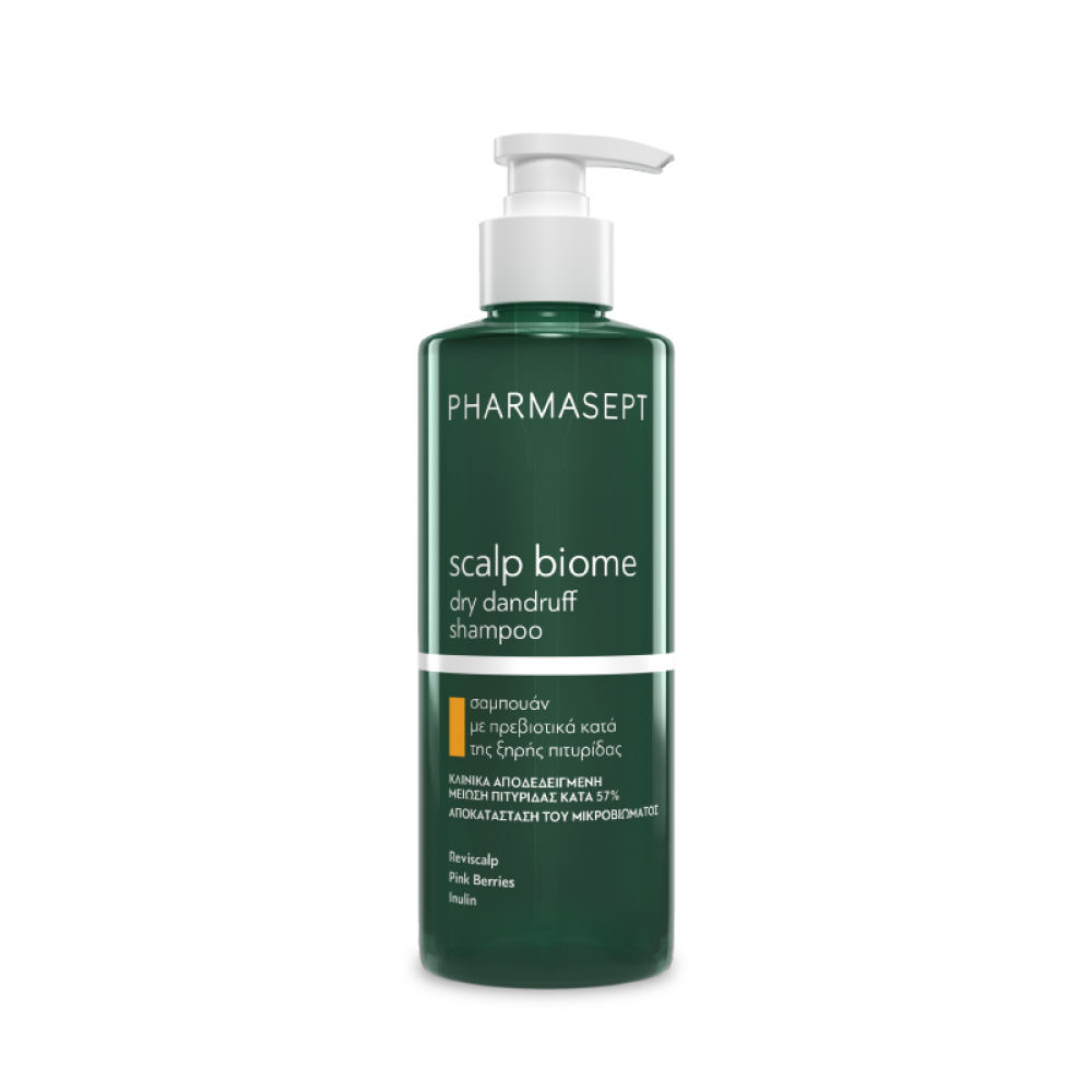 Pharmasept Scalp Biome Dry Dandruff Shampoo Σαμπουάν με Πρεβιοτικά κατά της Ξηρής Πιτυρίδας, 400ml Φροντίδα μαλλιών