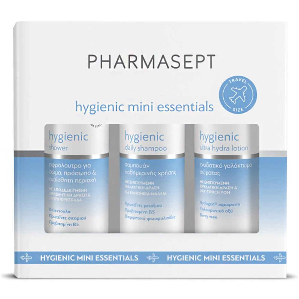 Pharmasept Hygienic Mini Essentials Travel Size – Ολοκληρωμένο Σετ Καθημερινής Περιποίησης για Σώμα & Μαλλιά Καλλυντικά
