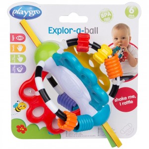 Playgro Explor-A-Ball Toy Μπάλα Κουδουνίστρα 6M+ Βρεφανάπτυξη