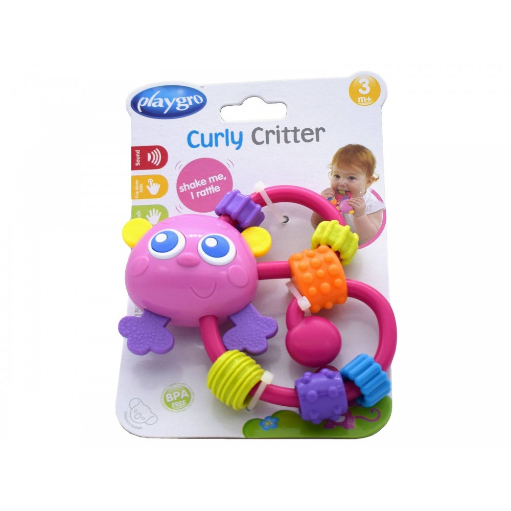 Playgro Curly Critters Κουδουνίστρα Ποντικάκι 3M+ Βρεφανάπτυξη