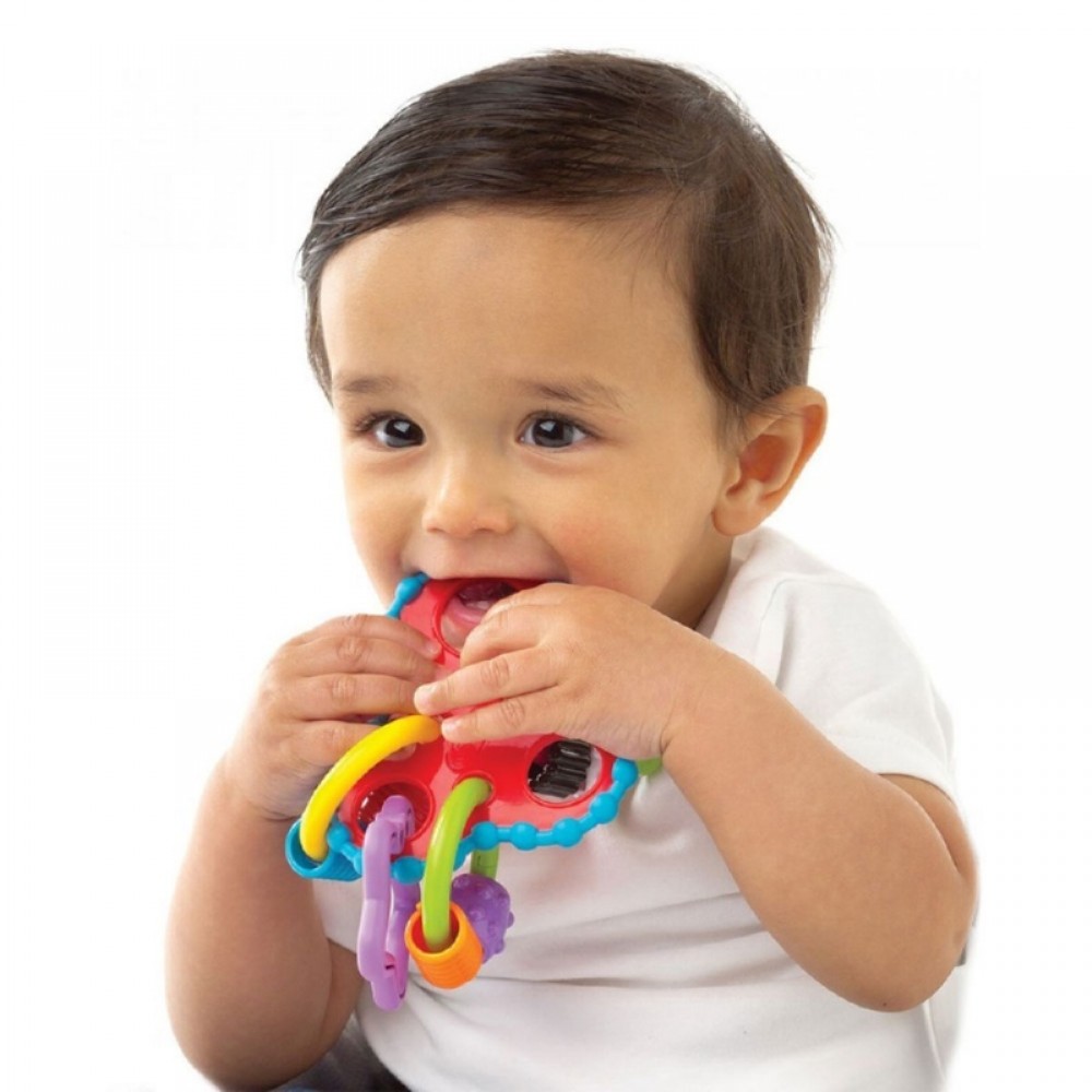 PLAYGRO Κουδουνίστρα οδοντοφυΐας Roundabout Rattle Φροντίδα μωρού