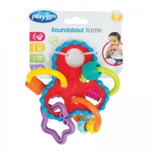 PLAYGRO Κουδουνίστρα οδοντοφυΐας Roundabout Rattle Φροντίδα μωρού