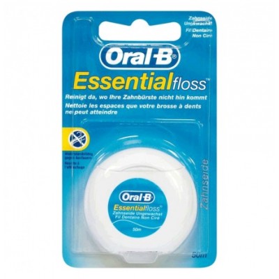 Oral-B Essential Floss Οδοντικό Νήμα Ακήρωτο – Βαθύς Καθαρισμός, 50m