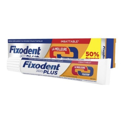 Fixodent Pro Plus Στερεωτική Κρέμα για Οδοντοστοιχίες – Το Πιο Δυνατό Κράτημα, 60g