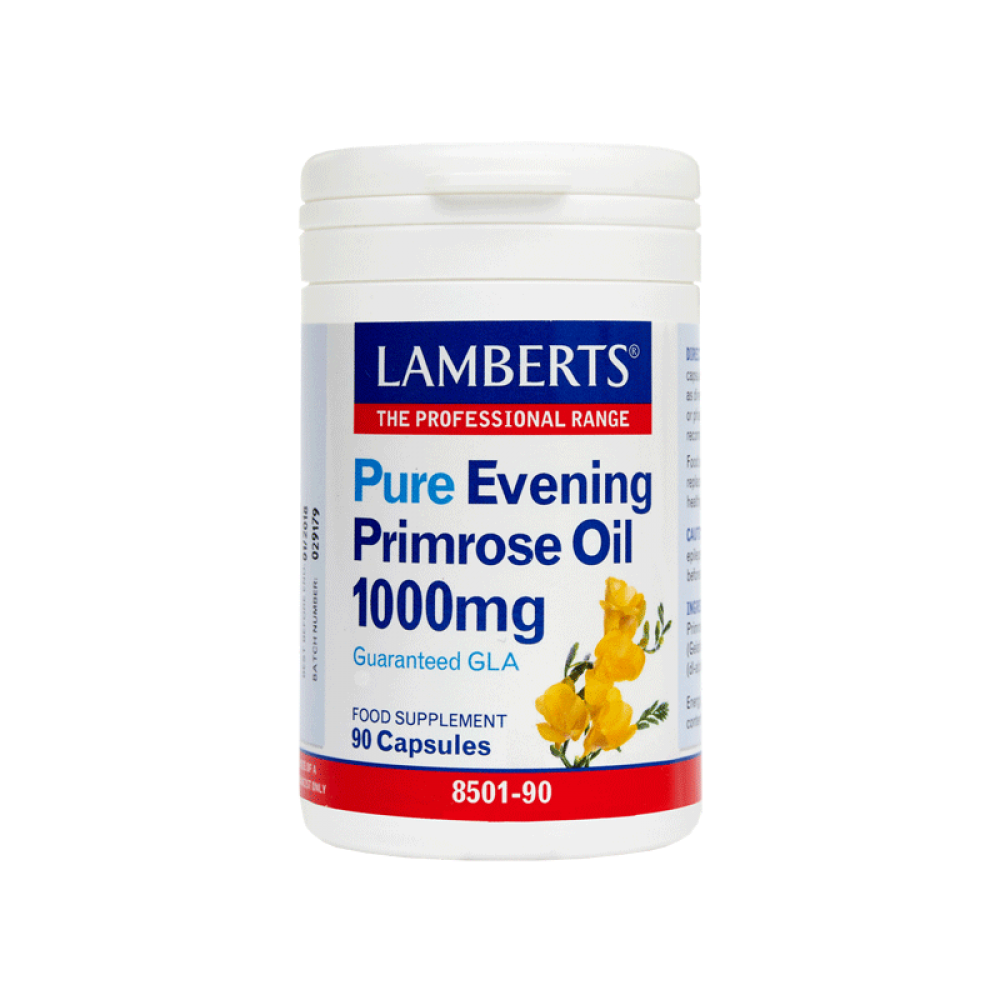 Lamberts Pure Evening Primrose Oil 1000mg – Φυσικό Λάδι Νυχτολούλουδου Πλούσιο σε GLA Συμπληρώματα διατροφής