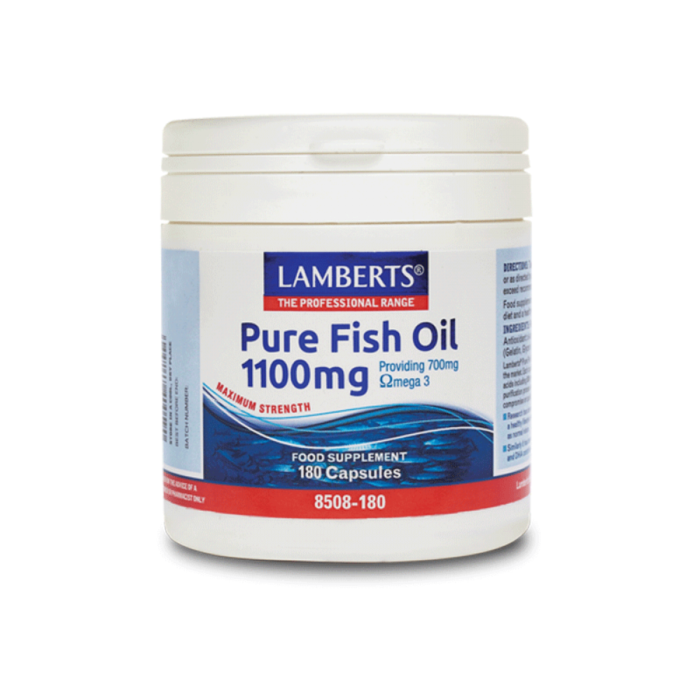 Lamberts Pure Fish Oil 1100mg – Καθαρό Ιχθυέλαιο για Καρδιά, Εγκέφαλο & Αρθρώσεις Συμπληρώματα διατροφής