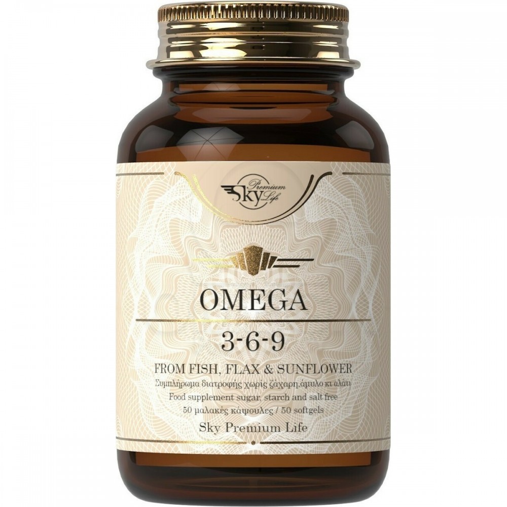 Sky Premium Life Omega 3-6-9 – Ισορροπημένα Λιπαρά Οξέα για Καρδιά, Εγκέφαλο, Δέρμα & Αρθρώσεις Συμπληρώματα διατροφής