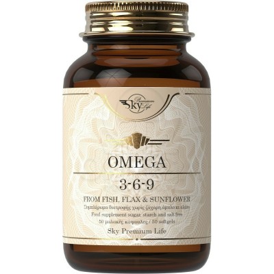 Sky Premium Life Omega 3-6-9 – Ισορροπημένα Λιπαρά Οξέα για Καρδιά, Εγκέφαλο, Δέρμα & Αρθρώσεις