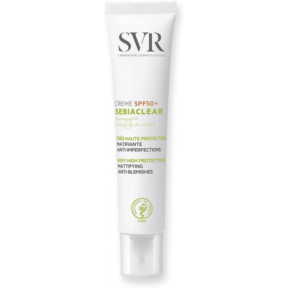 SVR Sebiaclear Crème SPF50+ 40ml – Αντηλιακή για Λιπαρή & Ακνεϊκή Επιδερμίδα Καλλυντικά