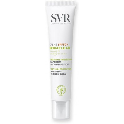 SVR Sebiaclear Crème SPF50+ 40ml – Αντηλιακή για Λιπαρή & Ακνεϊκή Επιδερμίδα