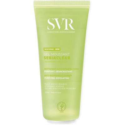 SVR Sebiaclear Gel Moussant 200ml – Gel Καθαρισμού για Λιπαρή & Ακνεϊκή Επιδερμίδα