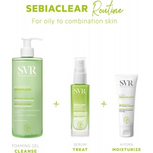 SVR Sebiaclear Gel Moussant 200ml – Gel Καθαρισμού για Λιπαρή & Ακνεϊκή Επιδερμίδα Καλλυντικά