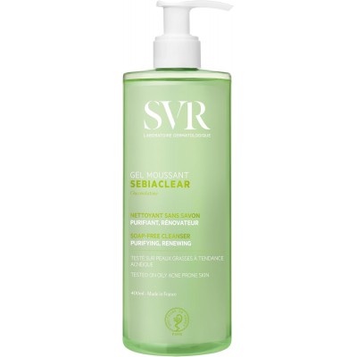 SVR Sebiaclear Gel Moussant 400ml – Gel Καθαρισμού για Λιπαρή & Ακνεϊκή Επιδερμίδα