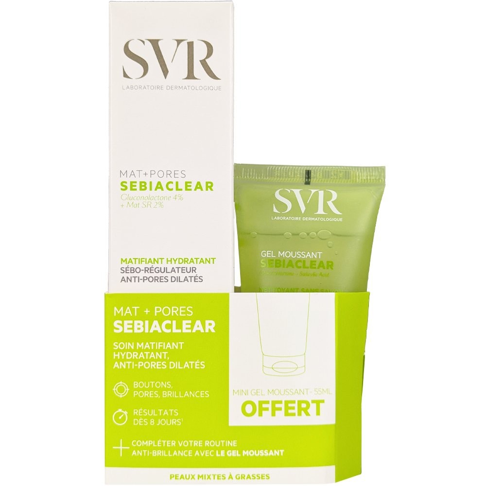 SVR Promo Sebiaclear Mat + Pores 40ml & Δώρο Gel Moussant 55ml Καλλυντικά