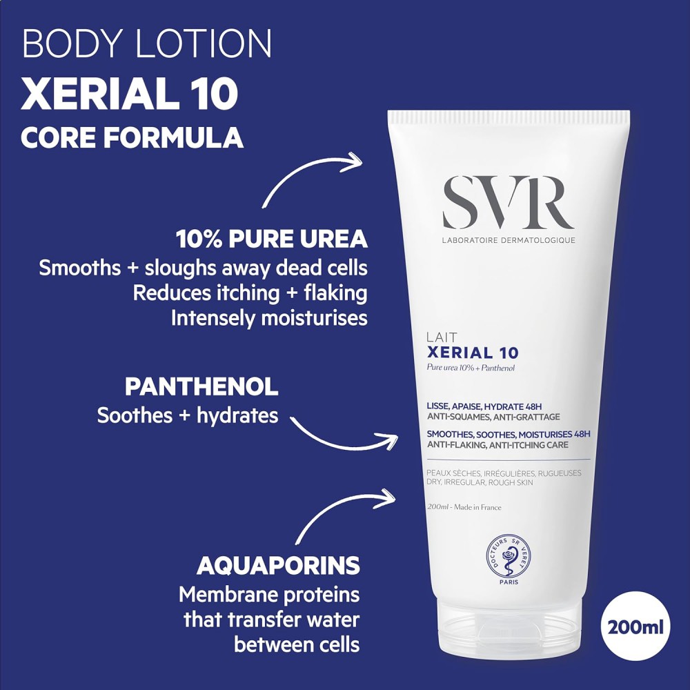 SVR Xérial 10 Lait Corps 200ml – Γαλάκτωμα Σώματος με 10% Ουρία Καλλυντικά
