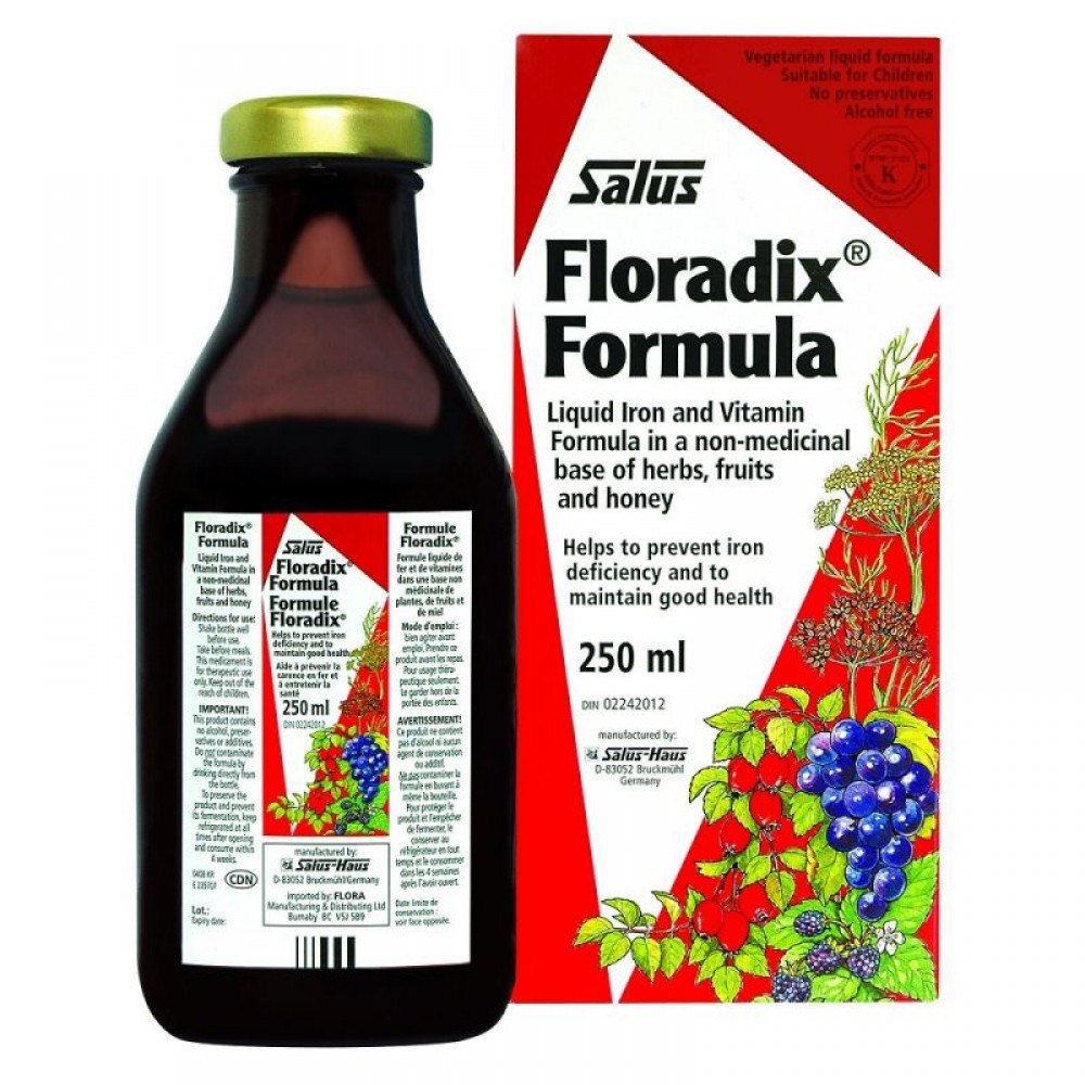 Power Health Salus Floradix – Φυτικό Συμπλήρωμα Σιδήρου με Βιταμίνες B & C σε Σιρόπι, 250ml Συμπληρώματα διατροφής