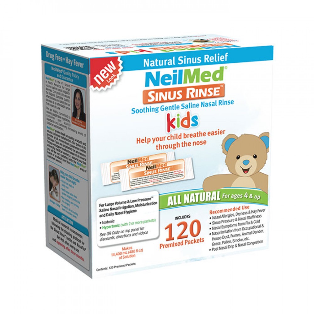 NeilMed Sinus Rinse Kids 120 Φακελάκια Ρινικών Πλύσεων Κρυολόγημα
