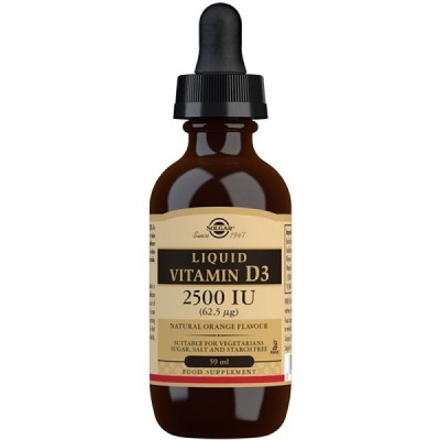 Solgar Vitamin D3 2500 IU Liquid 59ml - Υγρή Βιταμίνη D3 για Ισχυρή Ανοσολογική & Οστική Υγεία