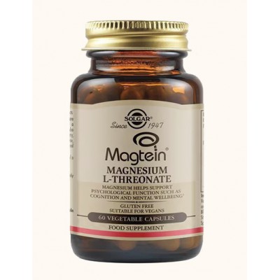 Solgar Magtein® Magnesium L-Threonate: Το "Μαγνήσιο του Εγκεφάλου" για Ενίσχυση Μνήμης & Συγκέντρωσης 60 Κάψουλες