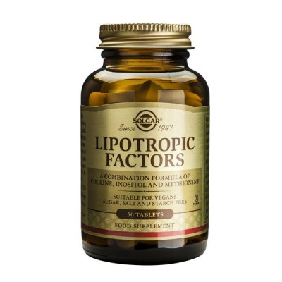  Solgar Lipotropic Factors 50 δισκία - Φυσική Υποστήριξη Μεταβολισμού & Ήπατος