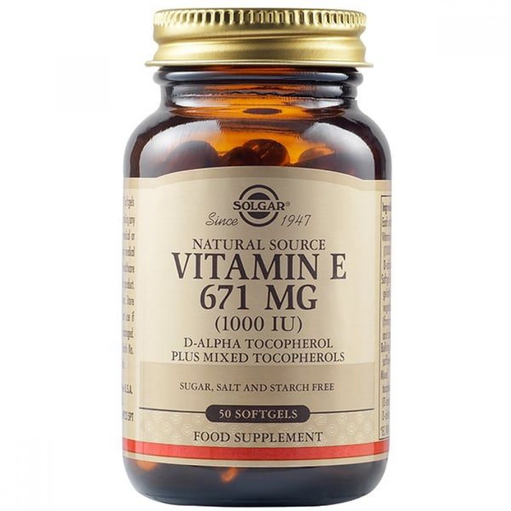 Solgar Vitamin E 1000 IU – Ισχυρή Αντιοξειδωτική Προστασία & Υγεία Κυττάρων Συμπληρώματα διατροφής