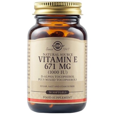 Solgar Vitamin E 1000 IU – Ισχυρή Αντιοξειδωτική Προστασία & Υγεία Κυττάρων