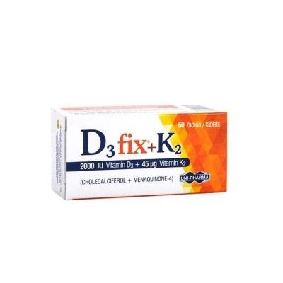 D3 Fix 2000IU + K2 – Βιταμίνη D3 & K2 για Οστά, Ανοσία & Καρδιαγγειακή Υγεία