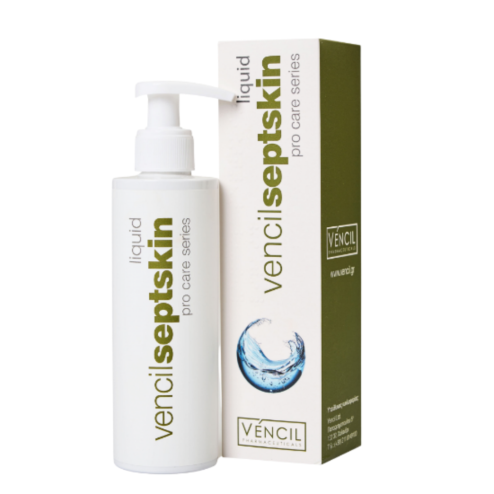 Vencil Septskin Liquid 200ml υγρό καθαρισμού με αντισηπτική δράση ευρέως φάσματος για καθημερινή χρήση Καλλυντικά