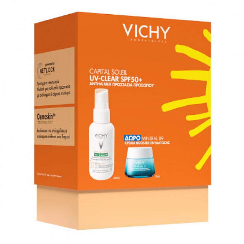 Vichy Promo Capital Soleil UV-Clear SPF50+ 40ml – Δώρο Mineral 89 Cream 15ml Αντηλιακά