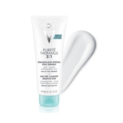 Vichy Pureté Thermale 3σε1 – Γαλάκτωμα Καθαρισμού, Ντεμακιγιάζ & Τόνωσης για Πρόσωπο & Μάτια, 300ml