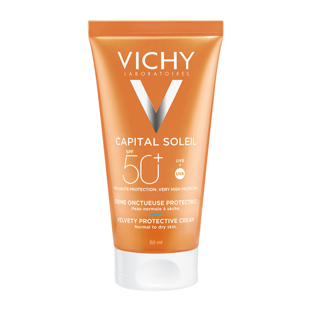 Vichy Capital Soleil Velvety Αντηλιακό Προσώπου SPF50+ 50ml – Βελούδινη Υφή & Υψηλή Προστασία Αντηλιακά