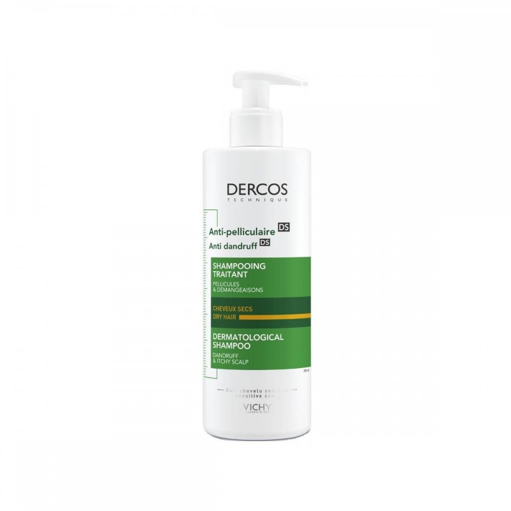 DERCOS Anti-Dandruff DS Σαμπουάν για Πιτυρίδα & Ξηροδερμία σε Ξηρά Μαλλιά 390ml Φροντίδα μαλλιών