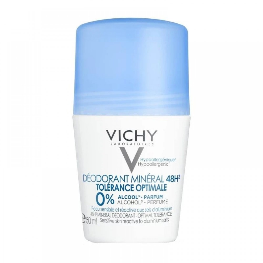 Vichy Déodorant Minéral 48H Tolérance Optimale Roll-On 50ml – Απαλή Αποσμητική Φροντίδα για Ευαίσθητες Επιδερμίδες Αποσμητικά