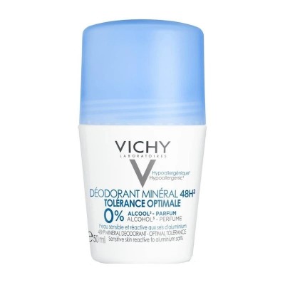 Vichy Déodorant Minéral 48H Tolérance Optimale Roll-On 50ml – Απαλή Αποσμητική Φροντίδα για Ευαίσθητες Επιδερμίδες