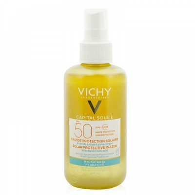 Vichy Capital Soleil Αντηλιακό Νερό SPF50 με Υαλουρονικό Οξύ 200ml – Ενυδάτωση & Υψηλή Προστασία
