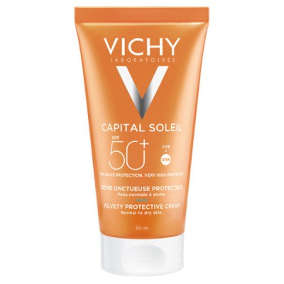 Vichy Capital Soleil Velvety Protective Cream SPF50+ 50ml – Αντηλιακή Κρέμα Προσώπου