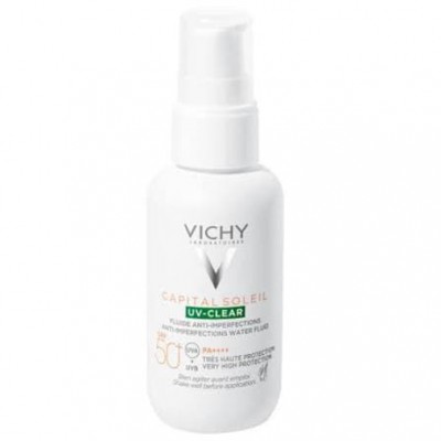 Vichy Capital Soleil UV-Clear SPF50+ 40ml – Αντηλιακό Προσώπου για Λιπαρή Επιδερμίδα